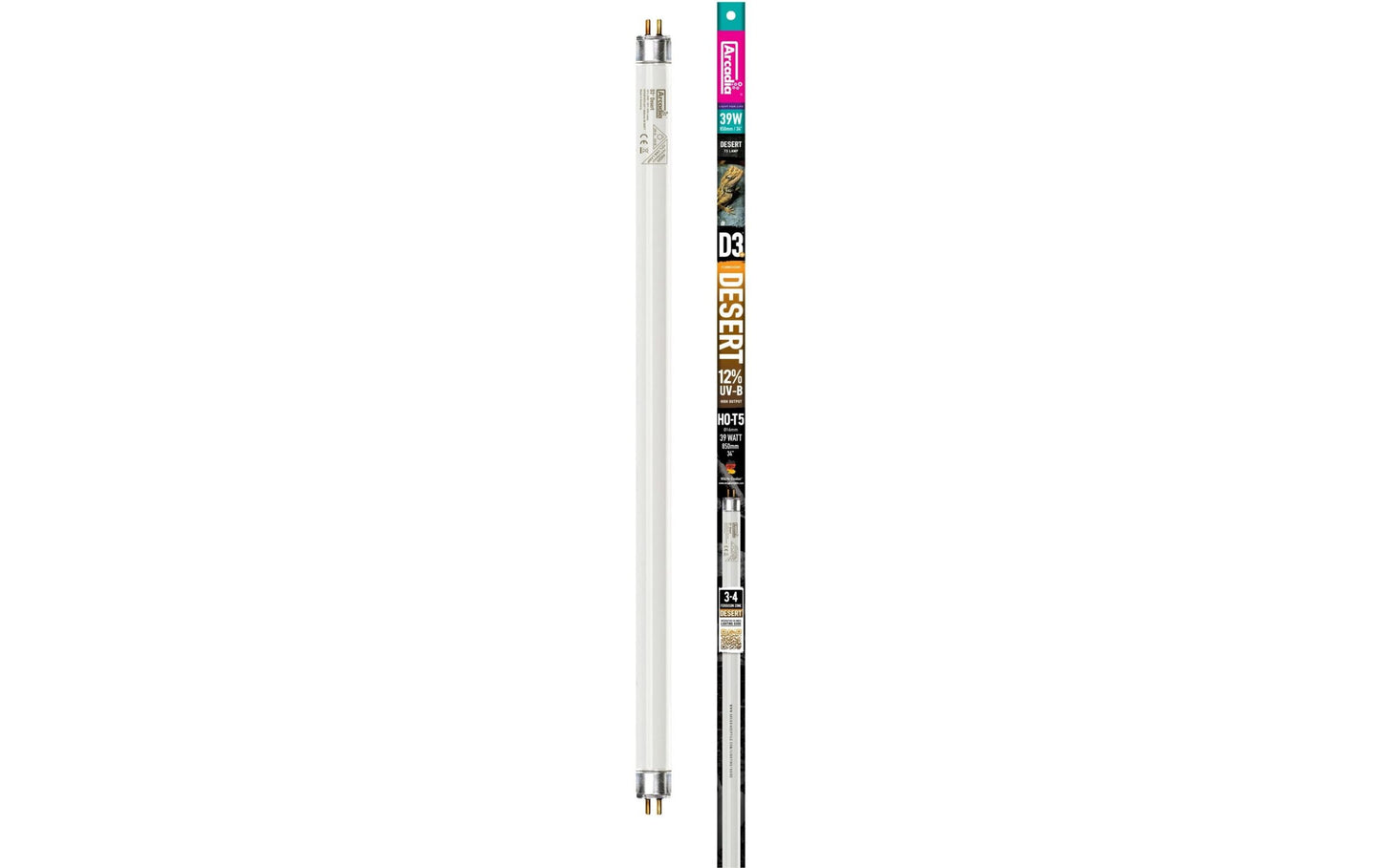 ARCADIA D3 + DESERT LAMP 12% UVB 86,5 CM 39W