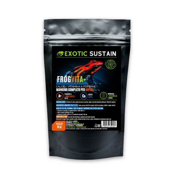 FROGVITA+ CALCIO; VITAMINA A AD ALTA CONCENTRAZIONE CON SPIRULINA E CHLORELLA E