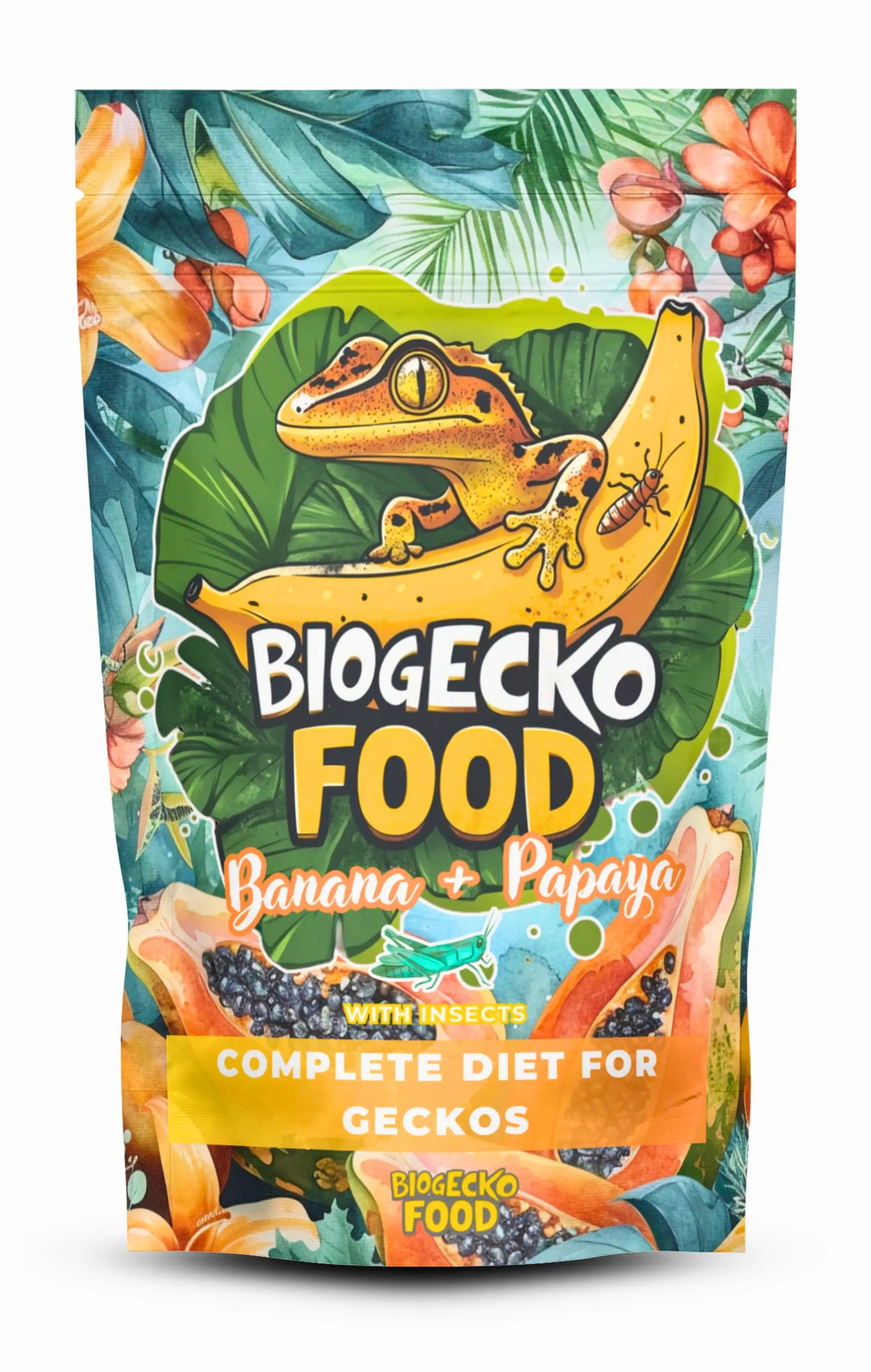 BIOGECKO FOOD BANANA E PAPAYA 100 GR.