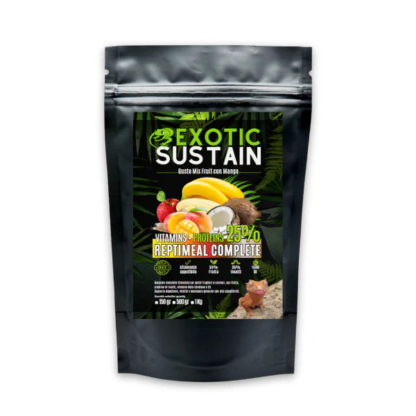 REPTIMEAL COMPLETE: VITAMINS + PROTEINS 25% – MIXFRUIT CON MANGO  GR.150