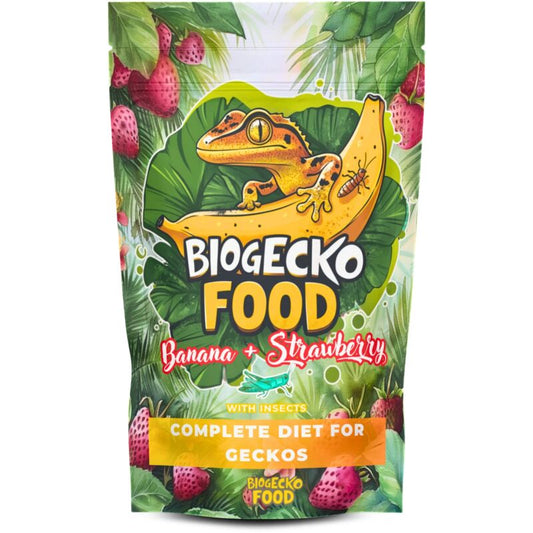 BIOGECKO FOOD BANANA E FRAGOLA  100 GR.