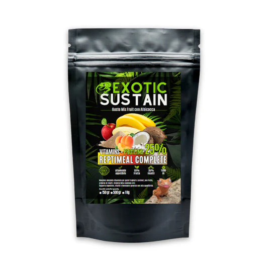 REPTIMEAL COMPLETE: VITAMINS + PROTEINS 25% – MIXFRUIT CON ALBICOCCA  1KG