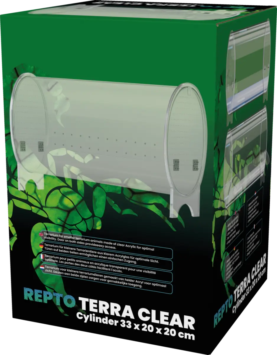 TERRARIO IN ACRILICO REPTO TERRA CLEAR CYLINDER 33X20X20 CM