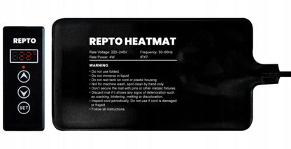 TAPPETINO RISCALDANTE REPTO HEAT MAT CON TERMOSTATO 4 WATT 18X10 CM