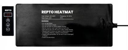 TAPPETINO RISCALDANTE REPTO HEAT MAT CON TERMOSTATO 24 WATT 45X20 CM