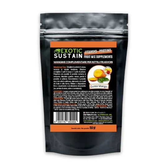 MANGIME COMPLEMENTARE PER RETTILI - GUSTO MANGO  EXOTIC SUSTAIN GR.150