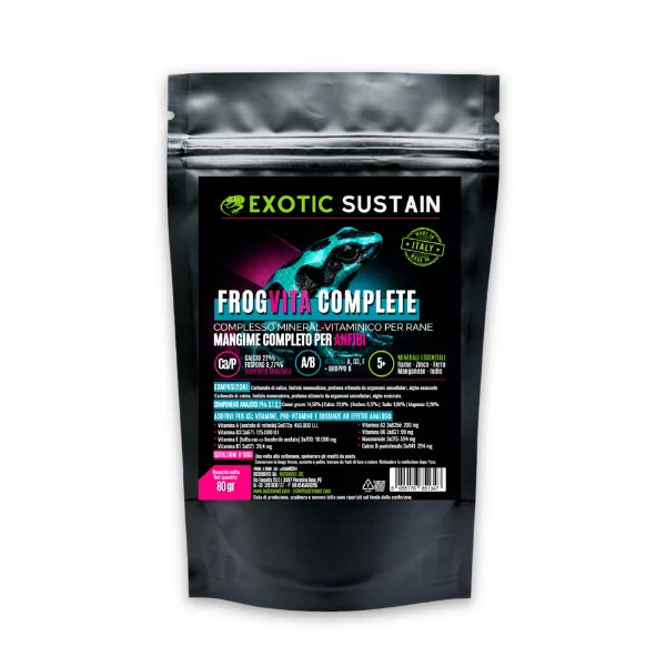 FROGVITA COMPLETE – COMPLESSO MINERAL-VITAMINICO PER RANE E ANFIBI | EXOTIC SUST