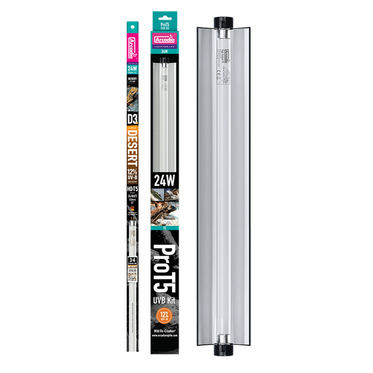 ARCADIA PRO T5 UVB KIT DESERT 12% UVB 24 WATT