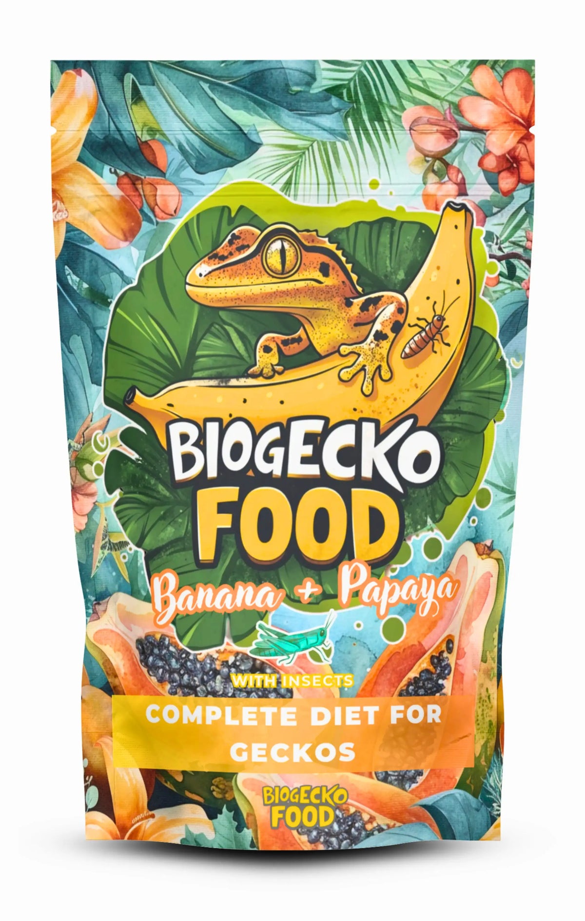 BIOGECKO FOOD BANANA E PAPAYA 100 GR.