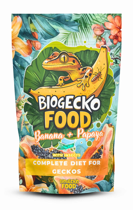 BIOGECKO FOOD BANANA E PAPAYA 100 GR.