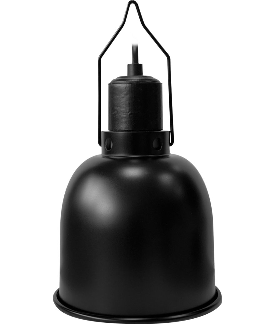 REPTO DOME - RIFLETTORE  CON PORTALAMPADA E27 FITITNG 14CM BLACK