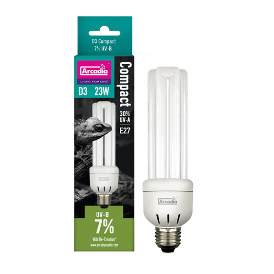 ARCADIA D3 COMPACT LAMP 7% UVB 23 W
